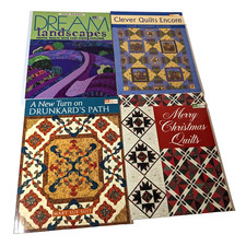 Lot 4 That Patchwork Place Quilting Books, Christmas Drunkards Path Dream Clever