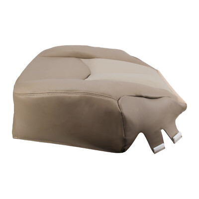 Full Set Leather Seat Covers For 2003-2006 GMC Sierra & Yukon Denali – Tan 2-Tone, Front Bucket