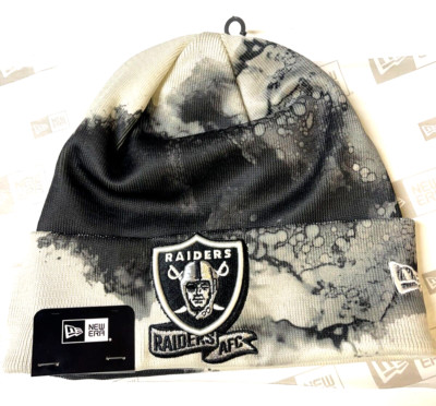 Las Vegas Raiders NE NFL 2022 Sideline Ink Dye Cuffed Knit Hat