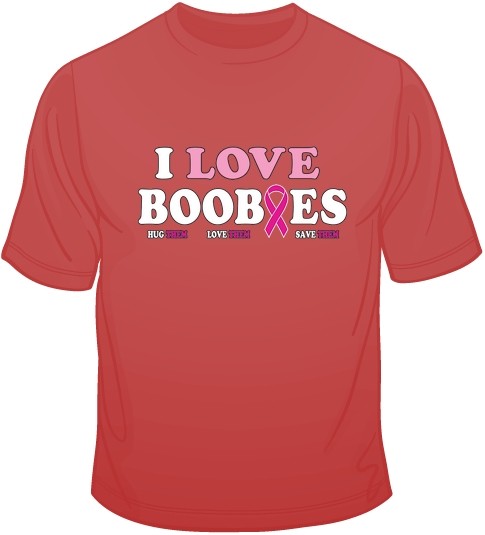 i love boobies breast cancer shirt