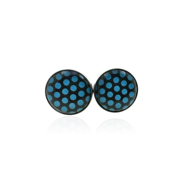 1 Paar Ohrringe Ohrstecker 316L Chirurgenstahl Mit Punkten-image