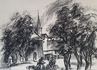 Charcoal drawing, Franz Schicker, 1977