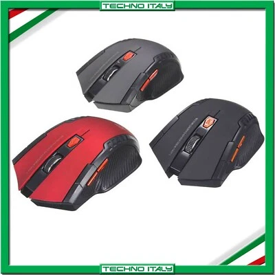 ✅MOUSE GAMING WIRELESS SENZA FILI 1200 DPI 6 TASTI OTTICO GIOCO LAPTOP PC SMA4✅