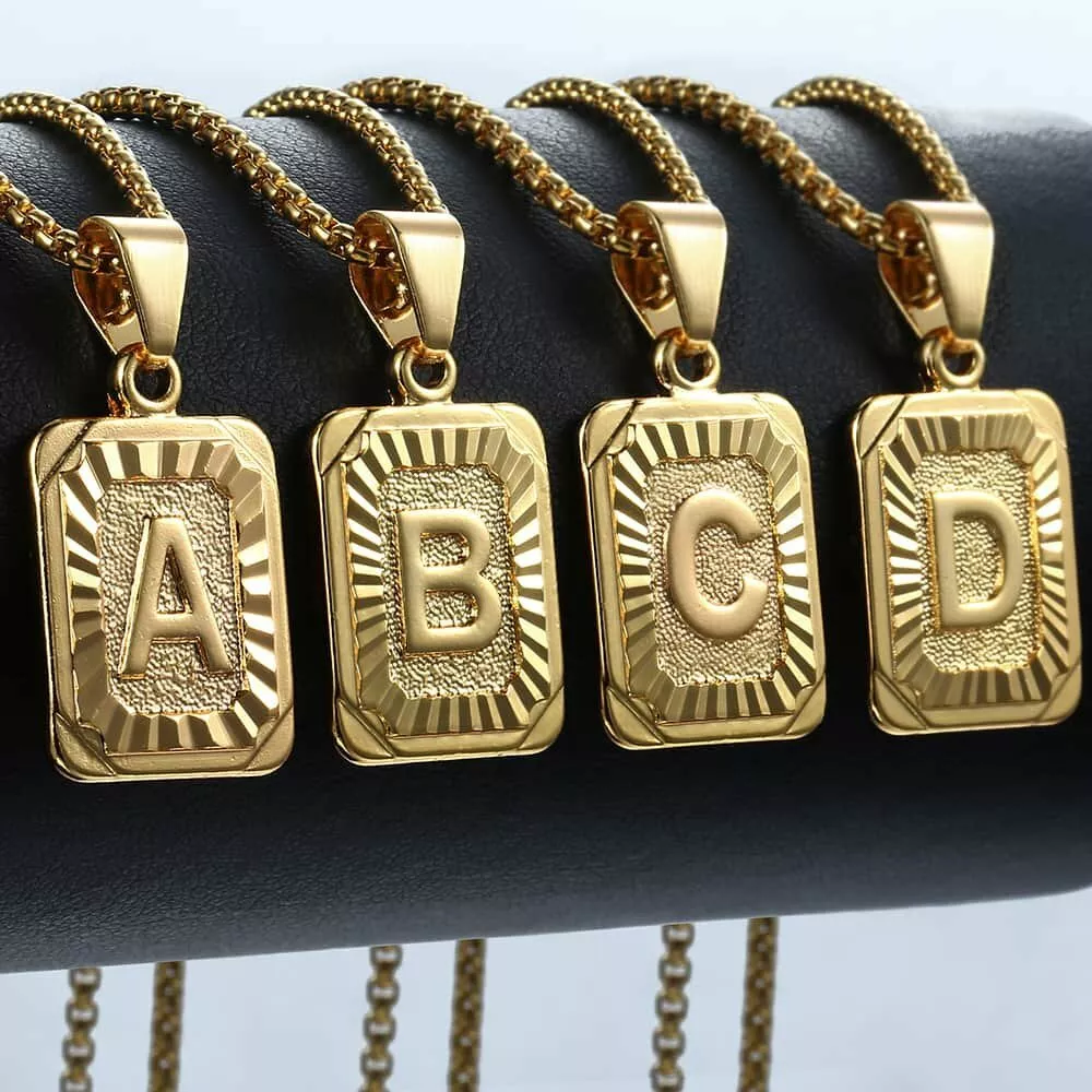 Gold filled shop letter charms