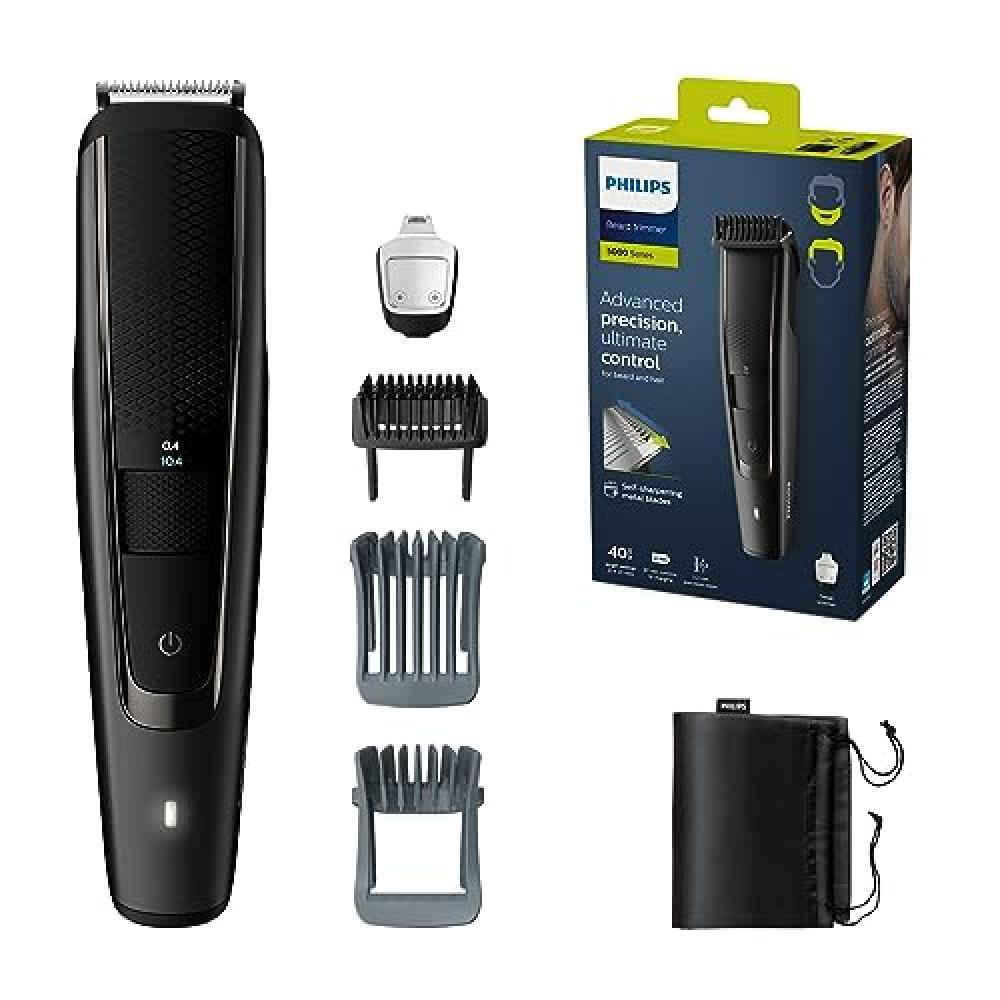 Philips Beard Trimmer Series 5000 - Regolabarba elettrico con pettini per barba
