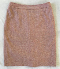 Valentino Roma womens Red Wool Blend Tweed Skirt size 46