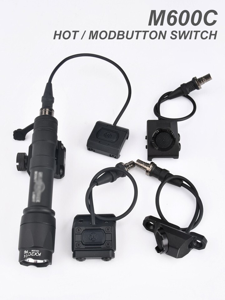 M600C Tactical Flashlight M300A WeaponLight Modbutton Offset Switch Fit ...