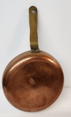 Vintage Copper Brass Handle Frying Pan Candy Fudge Hoildays 9.5''