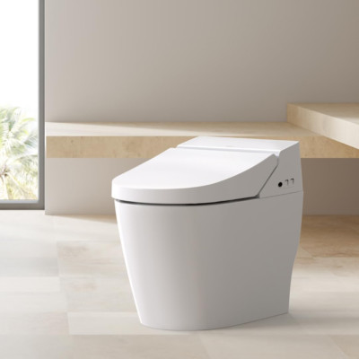 Smart Bidet Toilet with Heated Seat, Auto Open/Close, Elongated Design