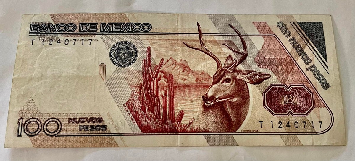 1992 MÉXICO BANK NOTE N$100 PESOS PLUTARCO ELIAS CALLES NUEVOS