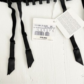 La Perla Lingerie Silk String Graphique Couture Garter Belt Size XS NWT Black
