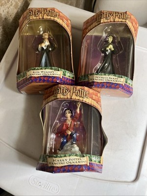 Lot of 3 Harry Potter Christmas Ornaments Harry Severus Snape and Ron Weasley