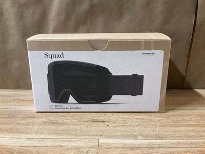 Smith Squad Chromopop Sun Black Clear Googles Blackout Sun Snow