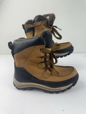 Timberland Youth CHILLBERG WATERPROOF Wheat Nubuck Boots Size 12 Zipper Fleece