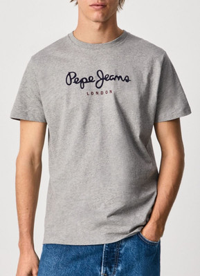 T-Shirt Pepe Jeans Eggo N Retro Logo grau marl