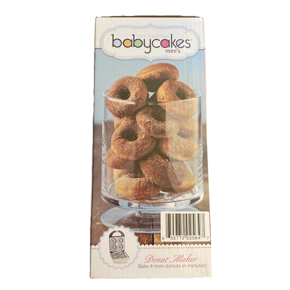 ¡Caja nunca abierta! Babycakes Mini Donut Maker, Recubierto de Cerámica Antiadherente, ¡Hace 4! Foto 4 de 4