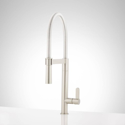 #ad Ocala Single Hole Kitchen Faucet with Pull Down Spring Spout Stainless Steel $183.60