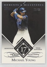 2007 Topps Moments & Milestones Black 6/29 Michael Young #112 g6w