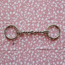 Pony Mini Horse Twisted Wire Snaffle Bit Loose O Ring 4.5" Miniature