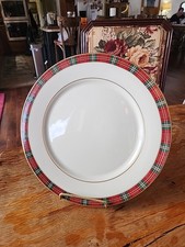 NWT Lenox Winter Greetings Plaid Dinner Plate...