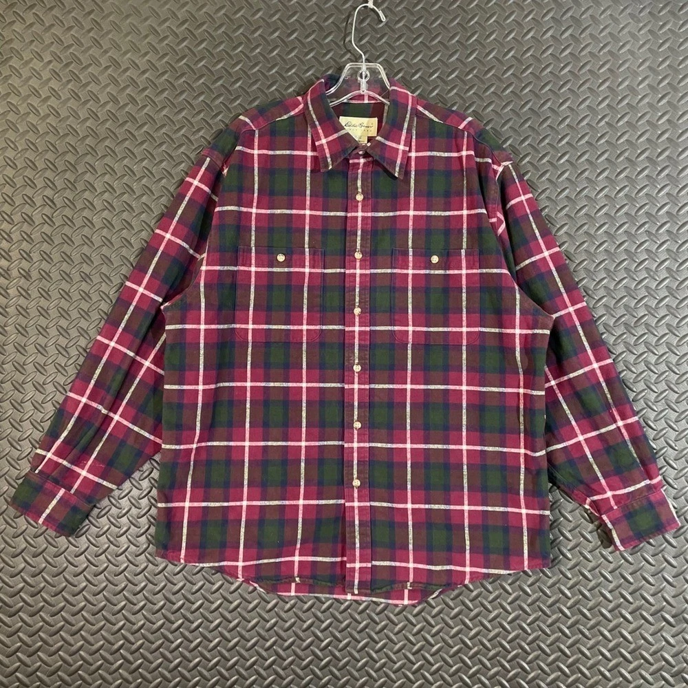 Eddie Bauer Heavy Flannel Shirt Men's M Plaid Long Sleeve 100% Cotton Outdoor
Opens in a new window 