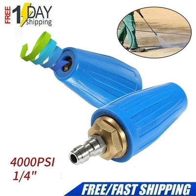#ad High Pressure Washer Rotating Turbo Nozzle Spray Tip 1 4quot; 4000PSI 3.0 4.0 GPM US $7.18