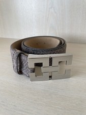 Escada Gürtel, Grau Python-Leder, Silber Sch...