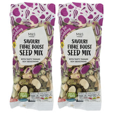 M&S Fibre Seed Mix Snacks, Savoury Boost with Tamari Seasoning, High Fibre Vegan