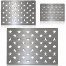 Acshio 3 Pack American Flag 50 Star Stencils, Stainless Steel Stars Stencils Tem