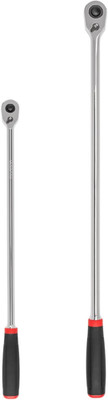 TEKTON 3/8, 1/2 Inch Drive Quick-Release Comfort Grip Extra-Long Ratchet Set, 2-