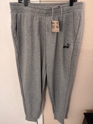 Puma Essentials Men's Gray Mid Rise Ankle Sweatpants Regular Fit Size XL