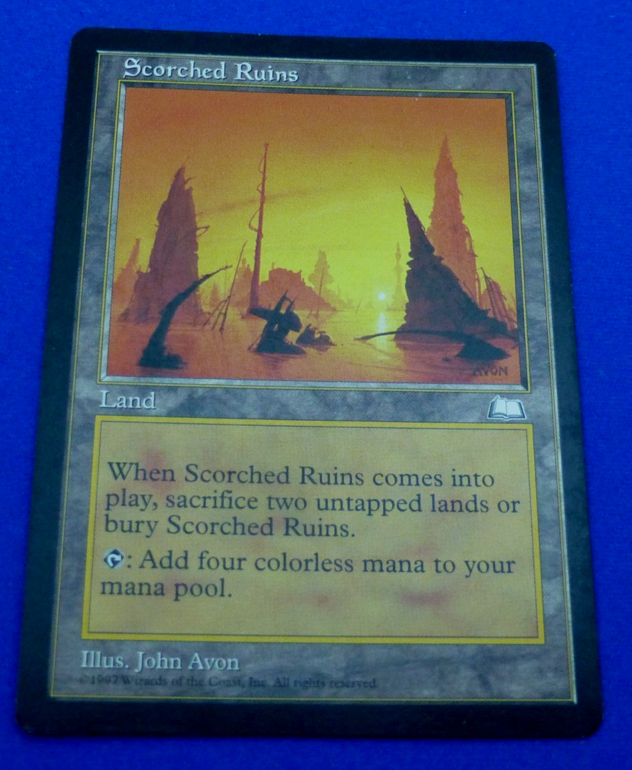 Scorched Ruins Weatherlight MTG LP Lightly Played Commander EDH  Legacy