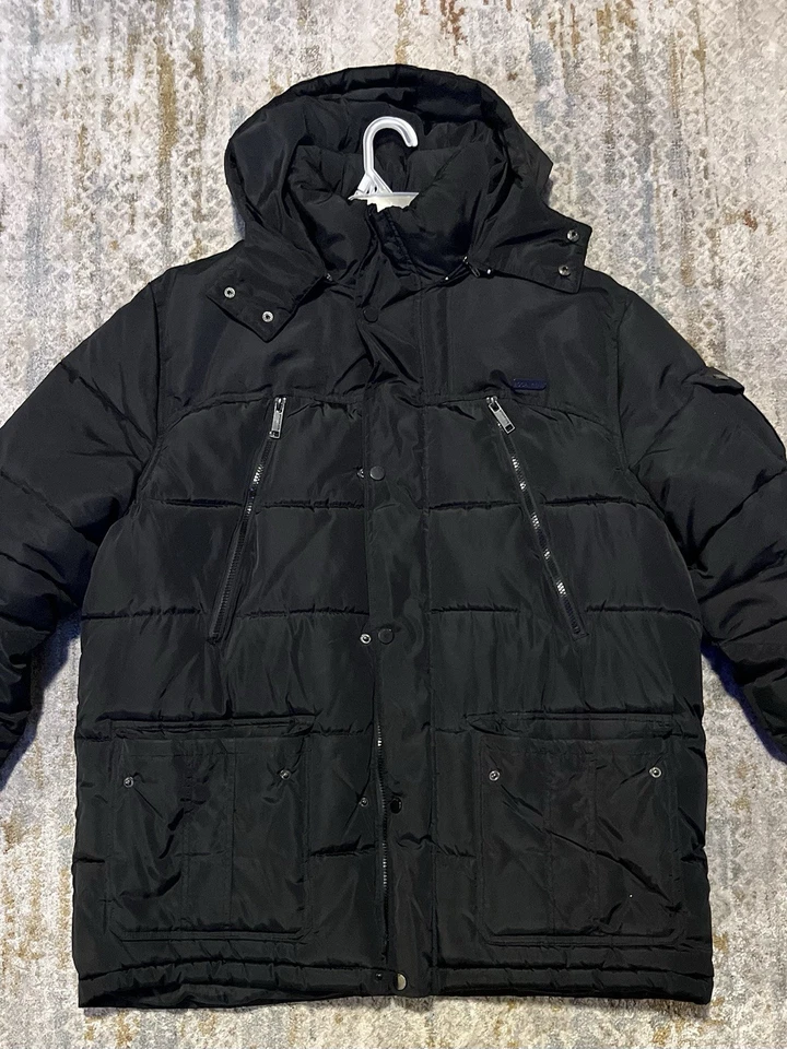 Chaqueta acolchada negra para hombre RocaWear talla 2XL Foto 3 de 4