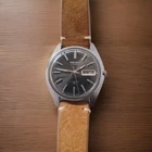 VTG Seiko 7006-8007 Gray Sunburst Dial Watch Day Date Daini KS Factory Clean