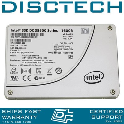 Intel 160GB 2.5'' 6Gbps SATA SSDSC2BB160G401 SSDSC2BB160G4 DC S3500 MLC SSD