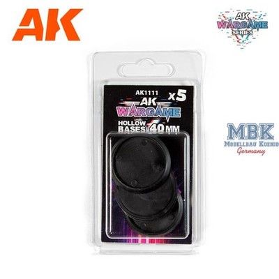 AK Interactive S.L. AK-1111 HOLLOW BASES 40 mm x 5 units