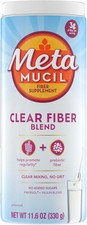 Metamucil Fiber Supplement, Unflavored Clear Fiber Blend 75 Teaspoons 11.6 Oz