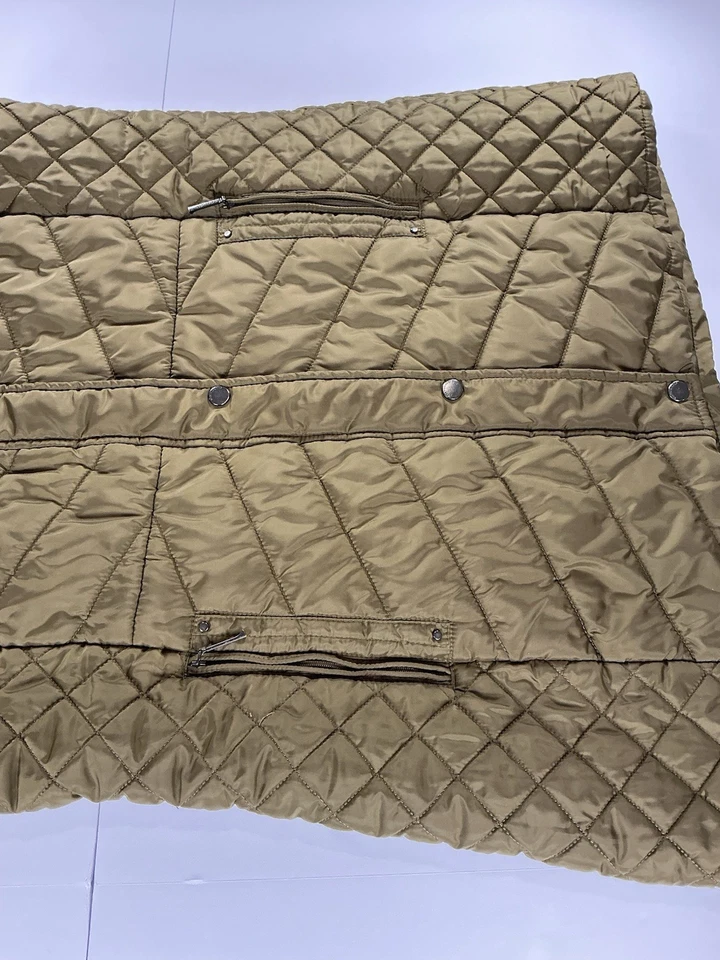 Chaleco acolchado vintage resistente a la intemperie para hombre verde oliva talla XL Foto 3 de 4