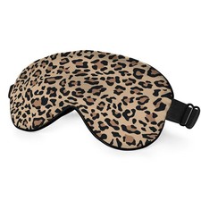 Leopard Print Sleep Mask Eye Mask Animal Skin Brown Sleep Mask Light Blocking...