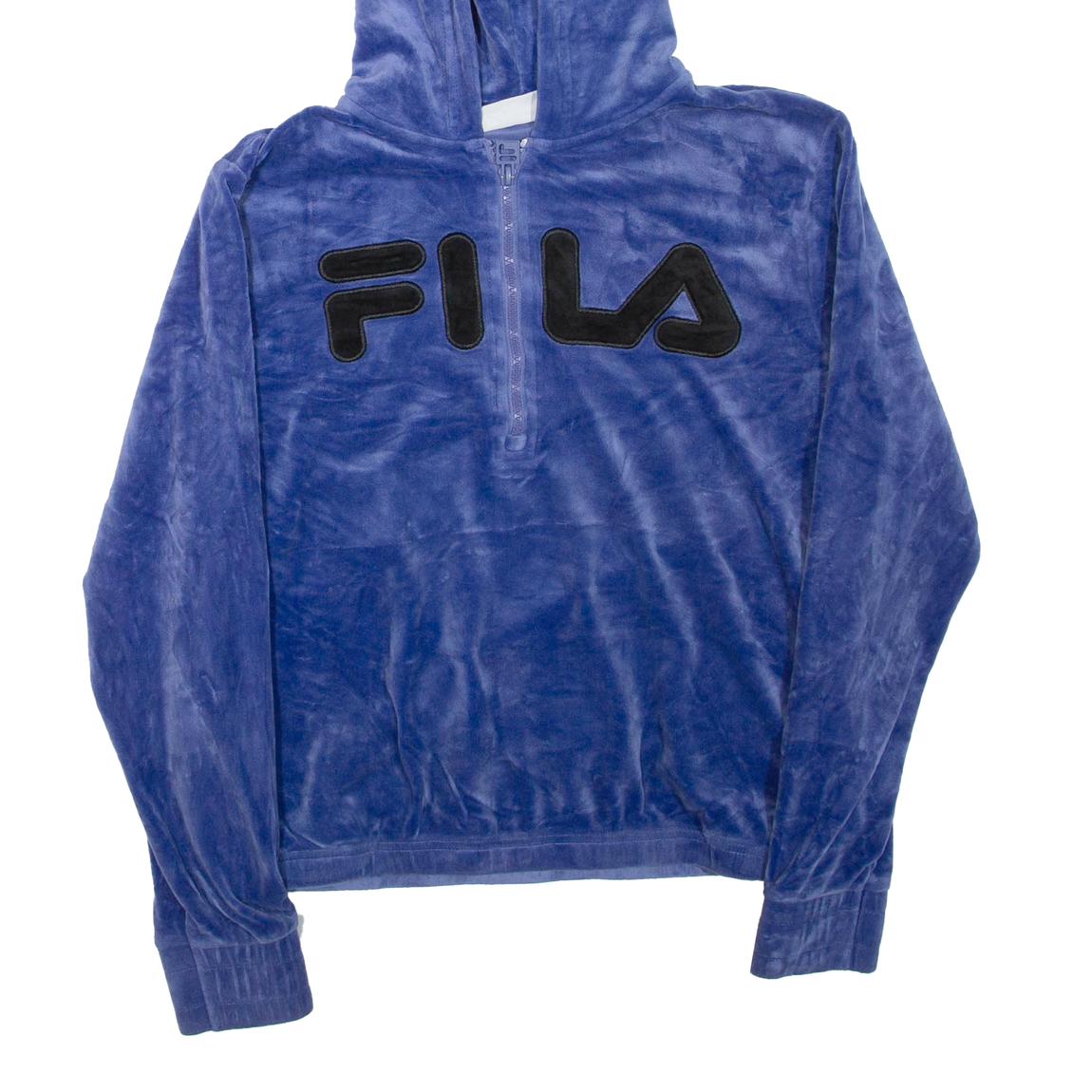 Felpa con cappuccio FILA Velour donna blu S