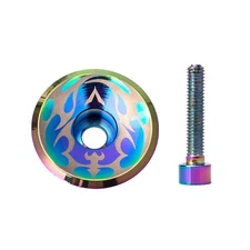 Lightweight Multicolor Oil Slick Headset Stem Cap Replacement Top Cover