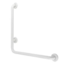 Kingston Brass GBL1424CSRW 24"x 24" L-Shaped Grab Bar - Right Hand, White