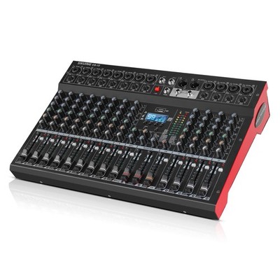 12 Channel Mixer, Professional Audio Mixing Console Studio DJ Board with Blue...