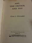 Art, the Critics, And You by Curt J. Ducasse (1944) Library Of Liberal Arts — photo 3