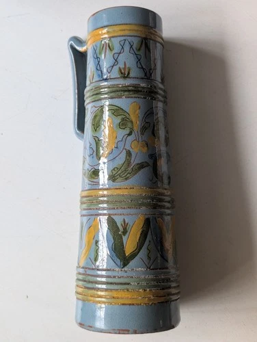 Torquay Ware, AllerVale Tall Vase, Glazed Terracota in yellows, greens and blues - Picture 1 of 16