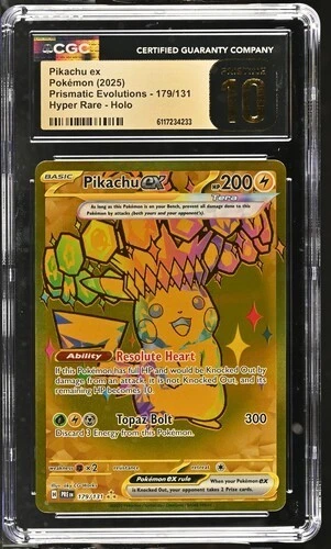 Pikachu ex 179/131 Hyper Rare - Prismatic Evolutions CGC 10 PRISTINE