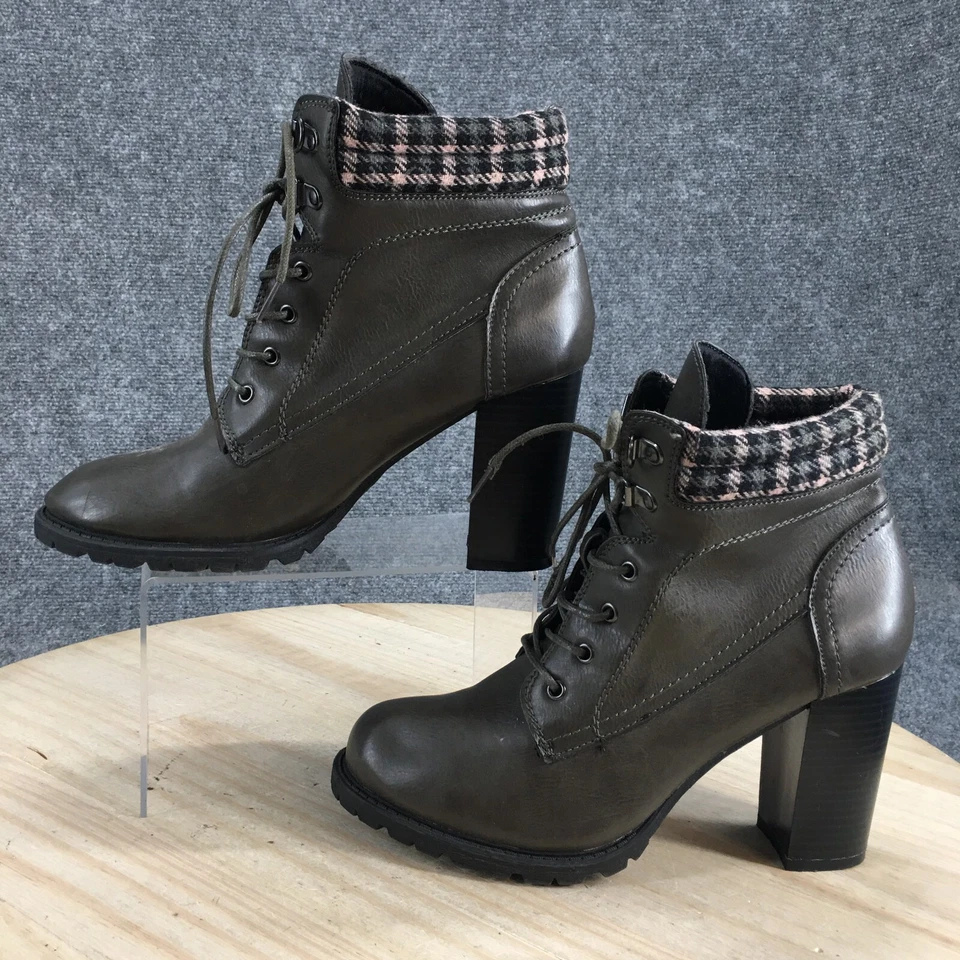 Dolce by Mojo Moxy Boots Women 10 M Outfitter Ankle Booties Brown Faux Leather - Image 2 of 4