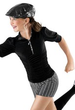 NEW 'Club Dance' Black Jazz Hip Hop Tap Dance Competition Costume  Hat  Socks