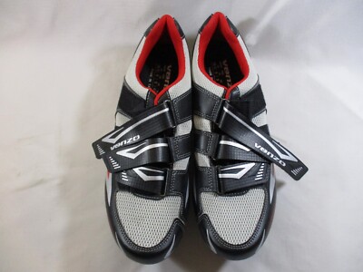 Venzo Black/Gray 3-Strap Cycling Shoes Men display picture 3