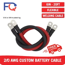 2/0 AWG Gauge Custom Battery Cable Copper Car Solar Power Wire Inverter Welding